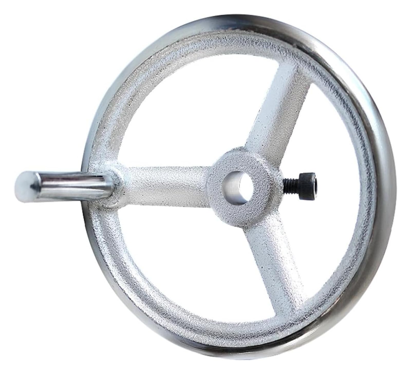 3 Spoke Lathe Hand Wheel OD 76-190mm Round Milling Handwheel with Detachable Handle Cast Iron Chrome Plated Rotary Metal Handwheels(153x16mm)