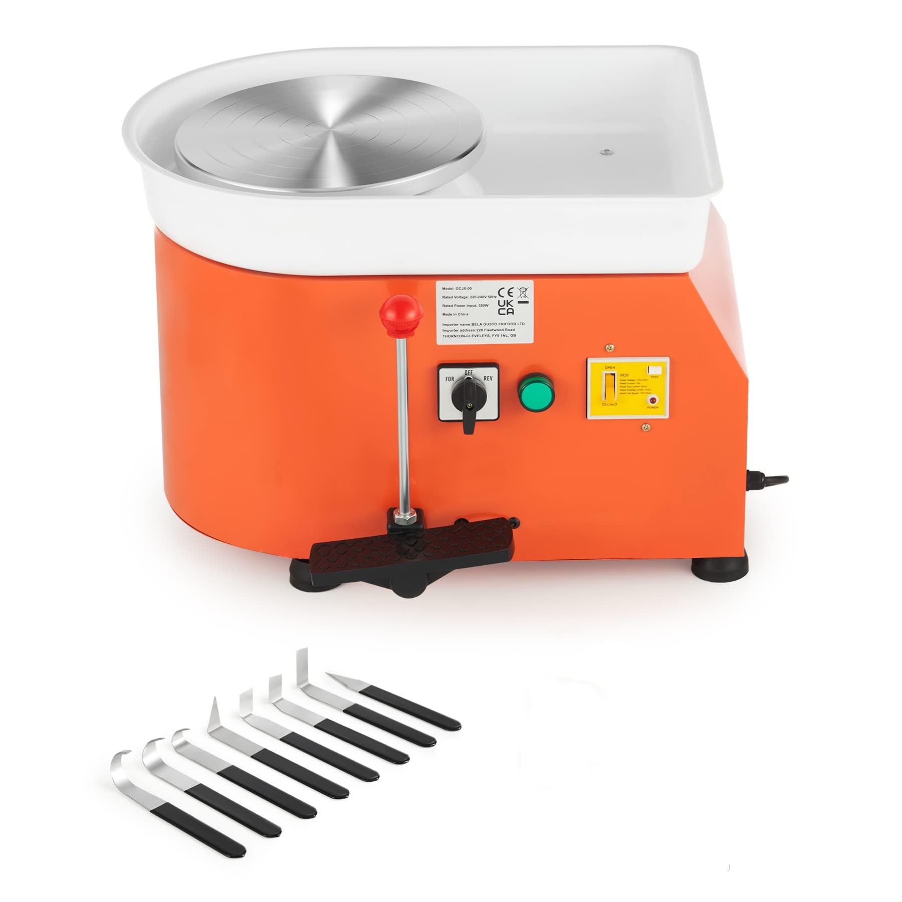 VONLUCE 25 cm Placa Giratoria Eléctrica para Cerámica, Cerámica 350W Máquina de Moldeo de la Máquina de Cerámica de Arcilla Eléctrica para Manualidades de Cerámica DIY
