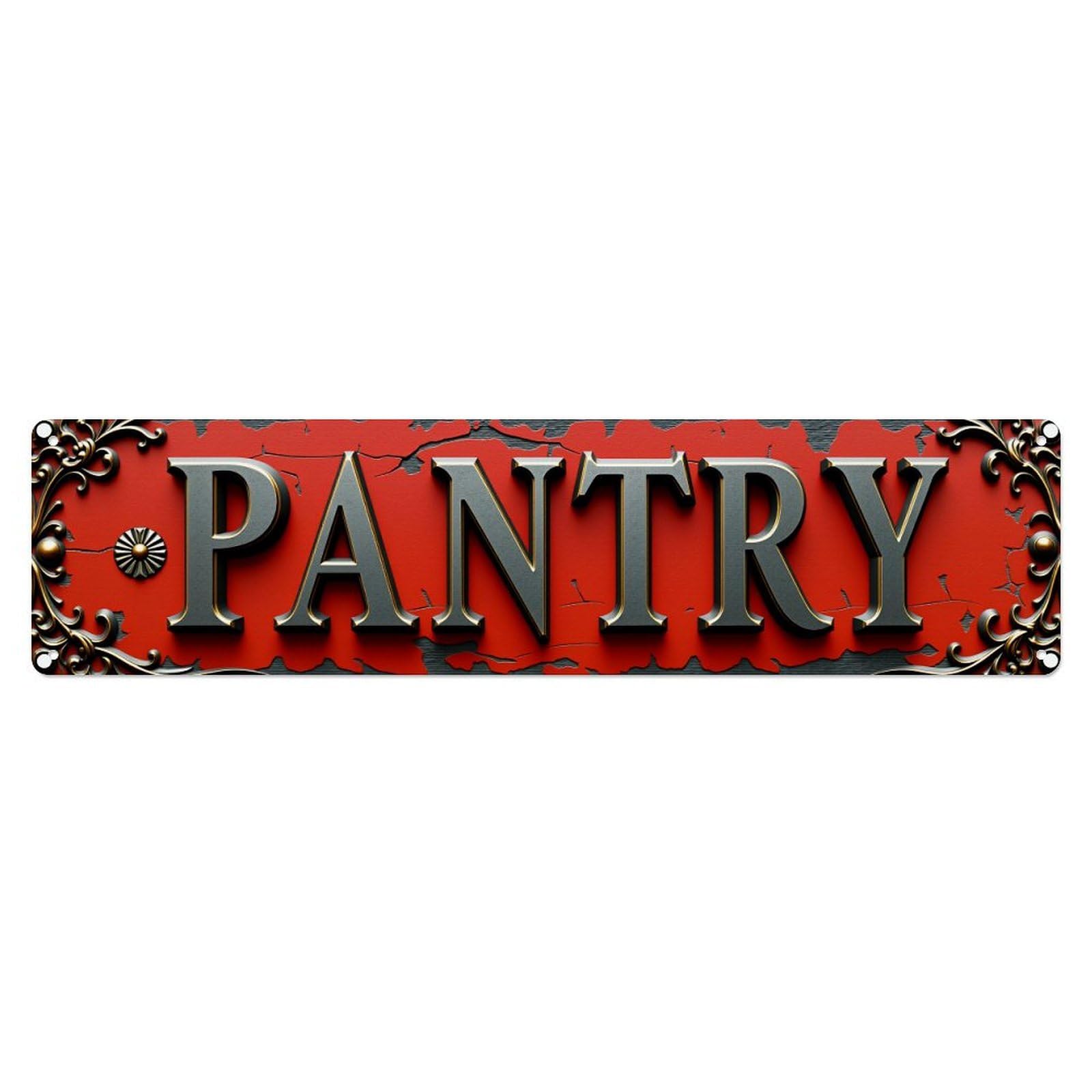 Red Background Metal Text Ornate Frame Tin Sign Vintage Metal Poster Retro Bar, Home, Man Cave, Kitchen, Laundry Room Wall Art Decor Gift 4x16 Inch