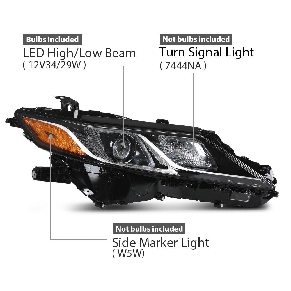 Amazon.com: G-PLUS Right Headlight Assembly, Fit Toyota Camry LE