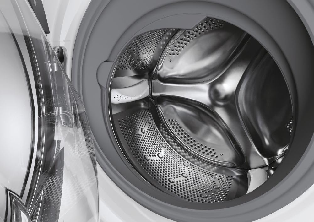 Candy Smart CS 1272DW3/1-11, Machine à laver slim à chargement frontal, 7 kg, classe C, 1200 tours, 79 dB, Départ retardé, 16 programmes, Blanc, AxLxP 85x60x45 cm