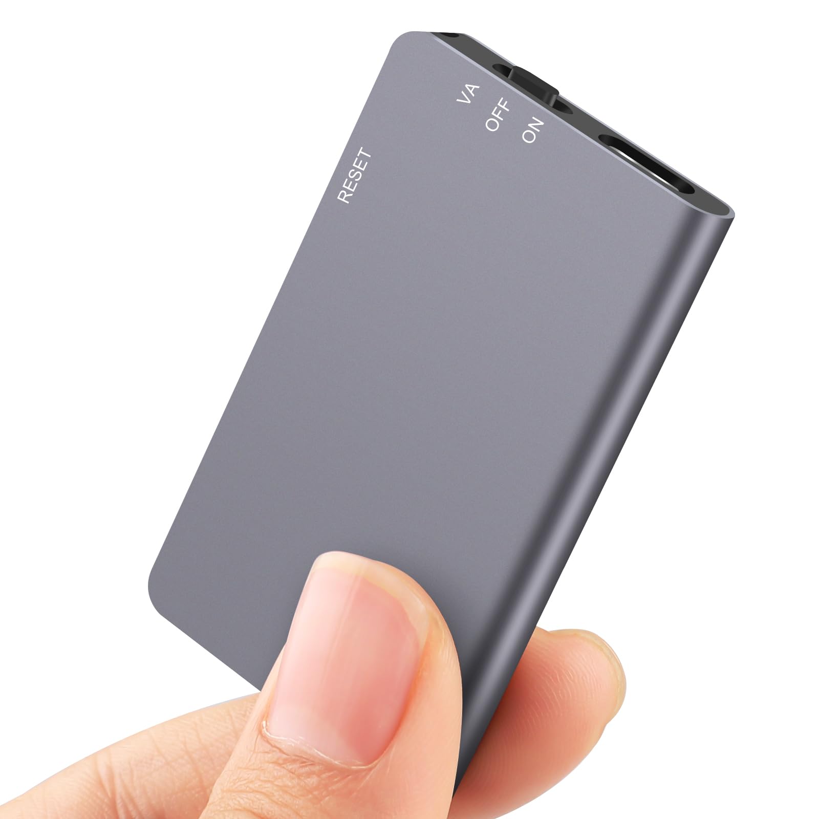 64GB Diktiergerät Magnetisch – 500 Stunden Aufnahme, Spracherkennung, Mini Voice Recorder Mit Kopfhörer
