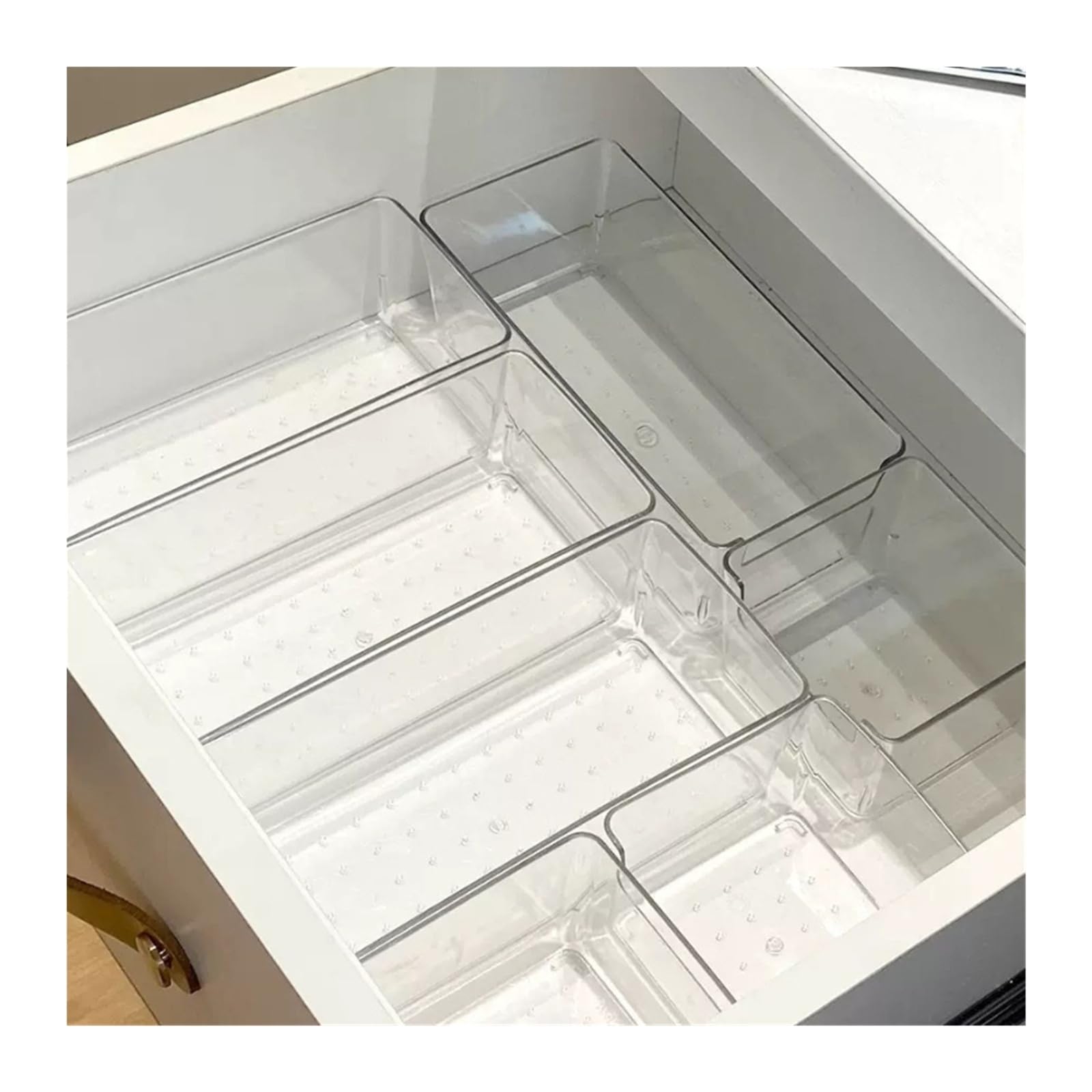 Bghyjkol 3S 4M (7Pcs Set) Drawer Organiser 7 Pcs Set Drawer Divide Desktop Storage Box