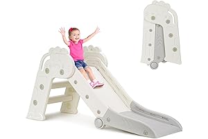 Kids Slide for Toddlers Age 1.5 to 3.5 Years Old, Foldable Toddler...
