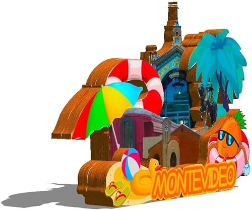 Miniatura 2 de Uruguay Montevideo - Imán de madera para nevera, monumentos 3D, recuerdos coleccionables, decoración hecha a mano -579