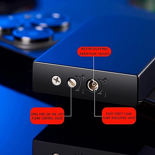 Miniatura 7 de Cool Jet - Encendedor de doble llama, bonito estético, recargable y ajustable, regalo para hombres, velas de chimenea, camping, barbacoa (sin gas)