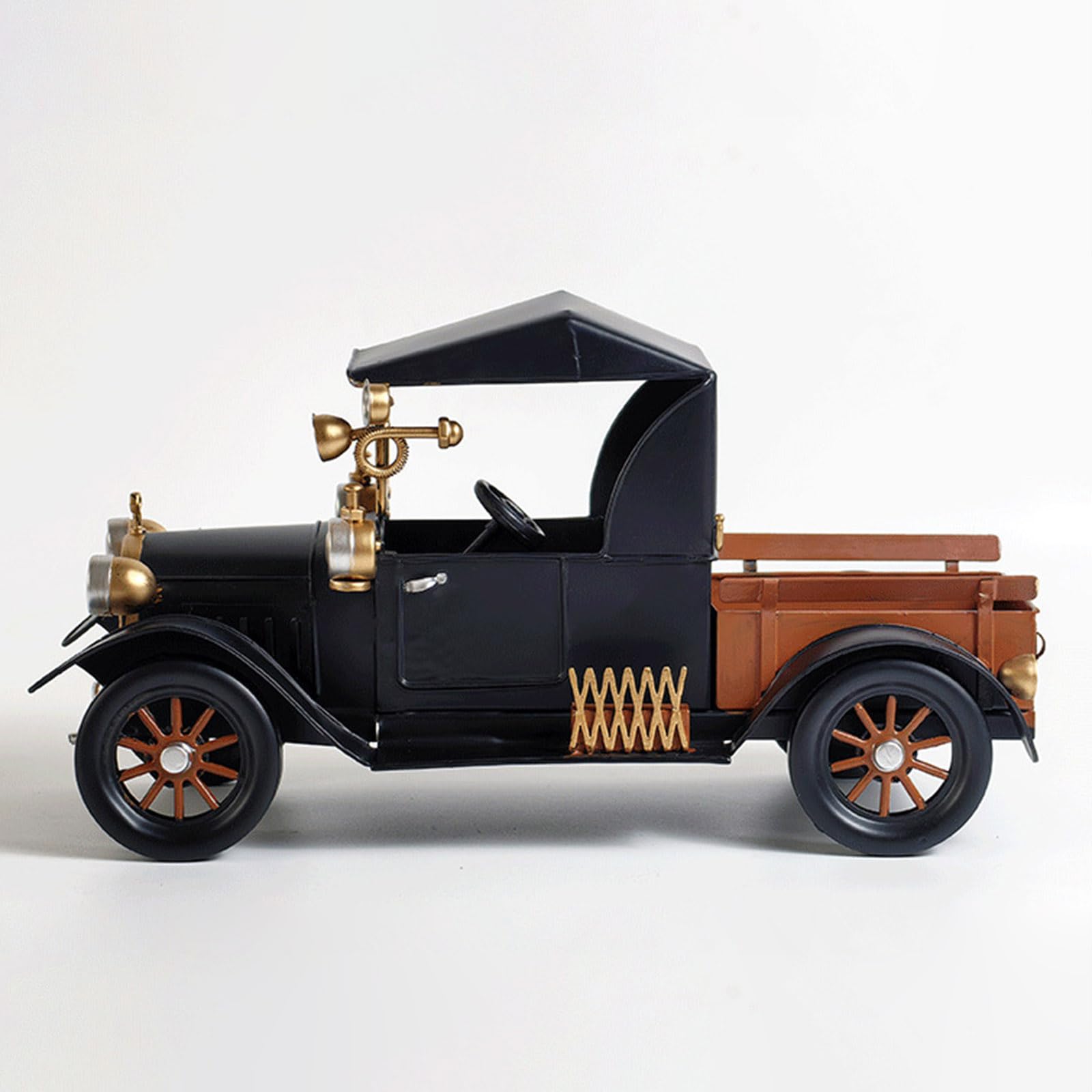 Bronzo Modello di Auto Classica Artigianale Collezioni Giocattolo Veicolo Da Collezione Antico Modello di Auto D'epoca Desktop Ornamento Metallo Antico Vintage
