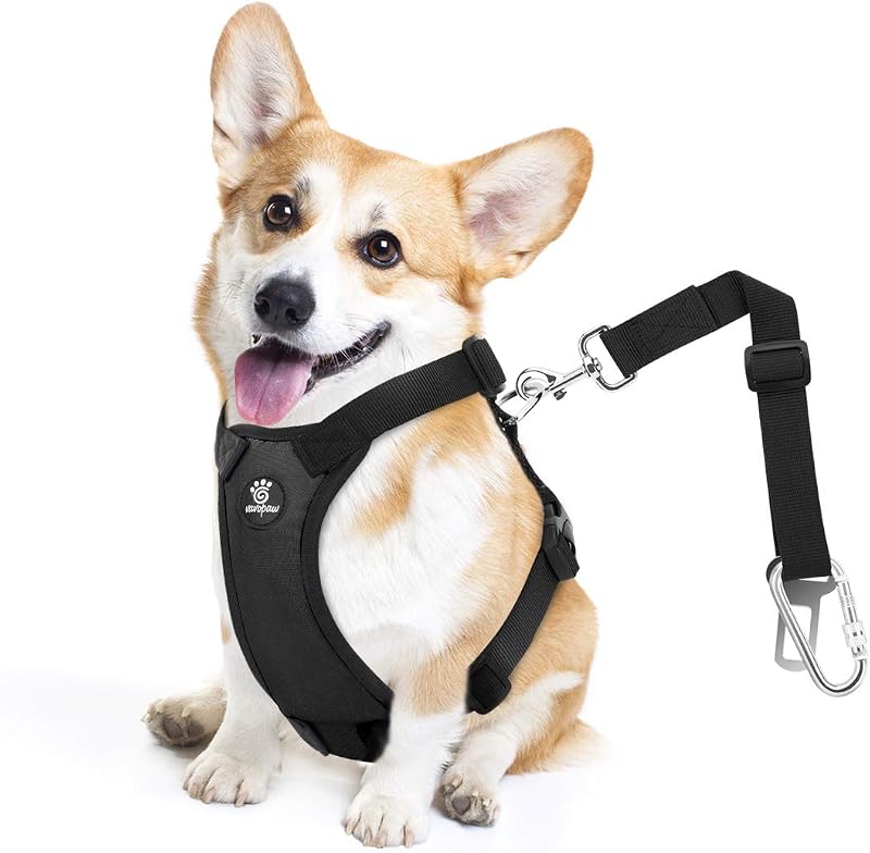 Cinto de Segurança para Cães com Peitoral Vest Harness VavoPaw 2 em 1