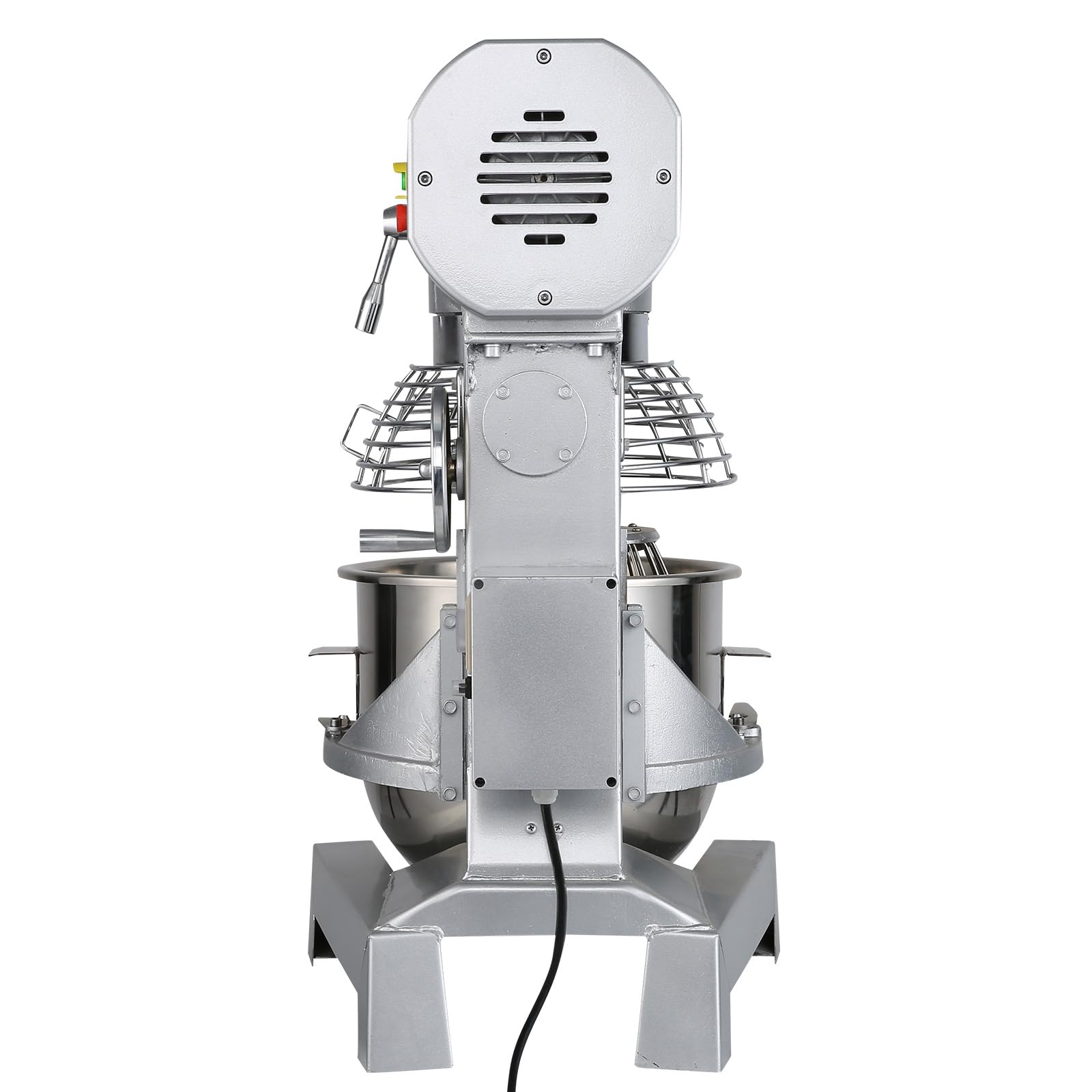 VEVOR Teigknetmaschine Küchenmaschine, 15 Qt Edelstahl Teigmixer, 600 W, einstellbar (130/233/414 U/min), inkl. Edelstahlschüssel, Knethaken, Schneebesen, Rührbesen, ideal für Bäckereien, Restaurants