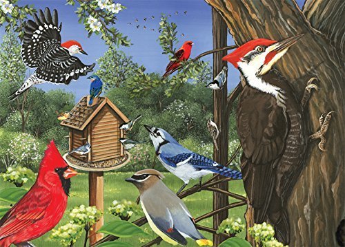 Around The Bird Feeder 35 Piece Sequenced Jigsaw Puzzle For Dementia And Alzheimers