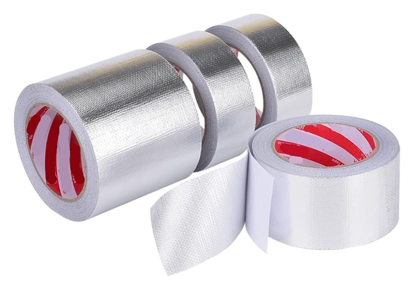 Duct Tape, 0.15mmx5-100mm High-Temperature Aluminum Foil Tape 20M Pipeline Sealing Dryer Ventilation(0.15mmx40mm)