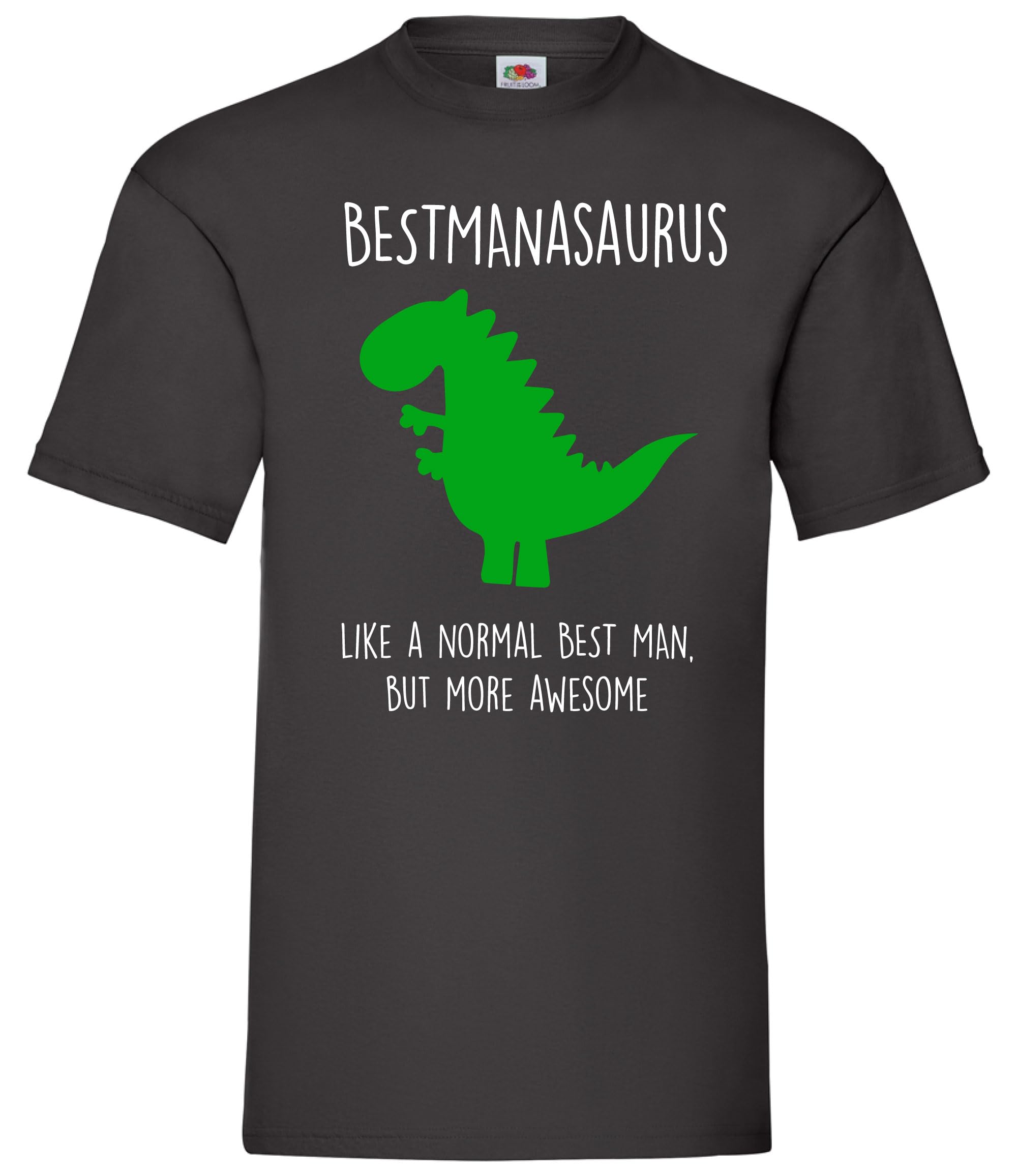 60 Second Makeover Limited Bestman Dinosaur Black Tshirt Bestmanasaurus Boyfriend Funny Tee Size - M