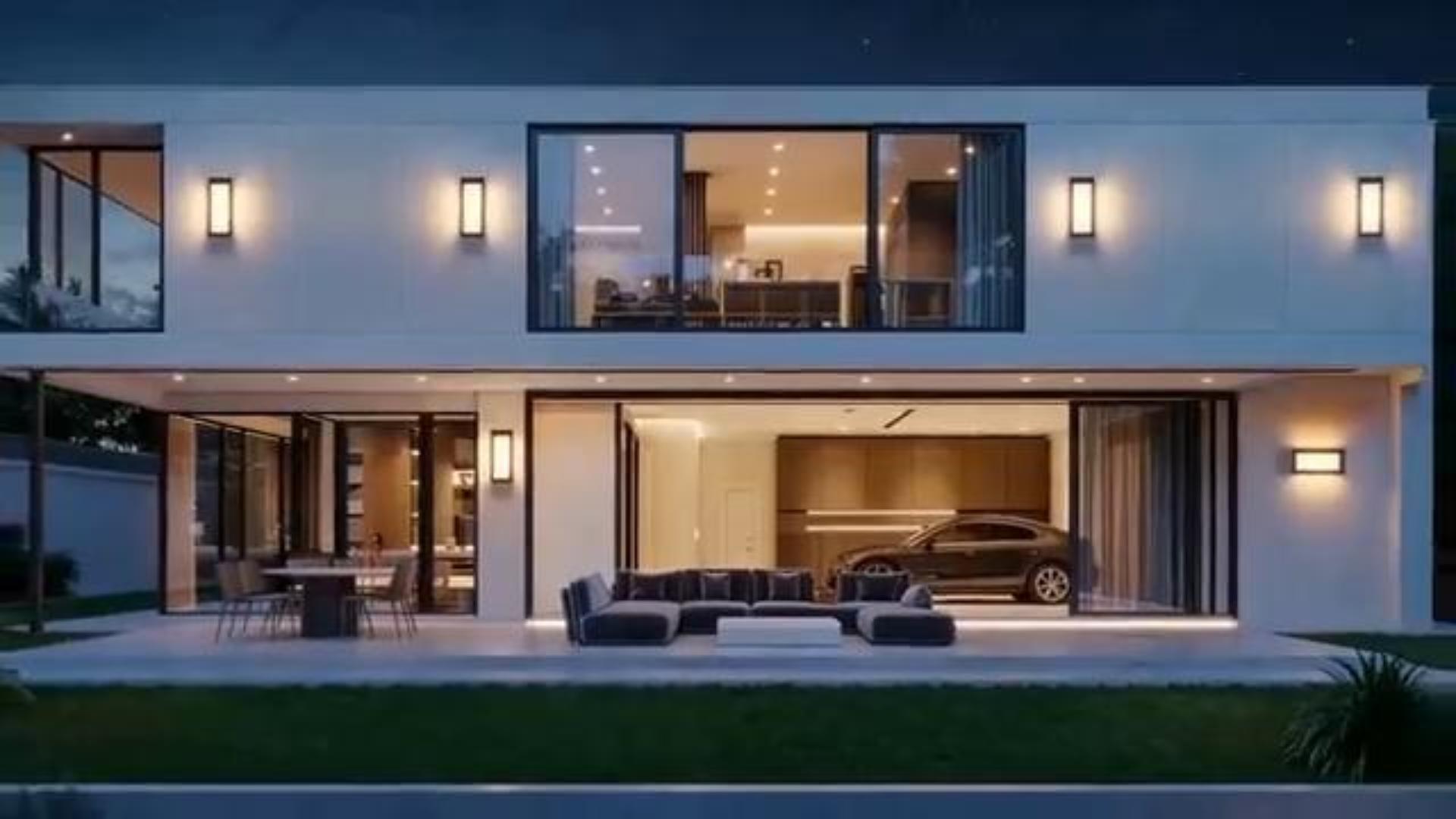 Image of Outdoor Lights for House 24W Exterior Lighting Fixtures 3-Color Adjustable 2200LM IP65 Waterproof Aluminum Exterior Wall Light Compatible with Dimmers for Patio, Yard, Back Yard 2 Pack