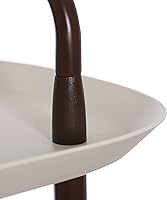 Vista 10 de Main + Mesa Carrito moderno de plástico y metal de 3 niveles, blanco y marrón