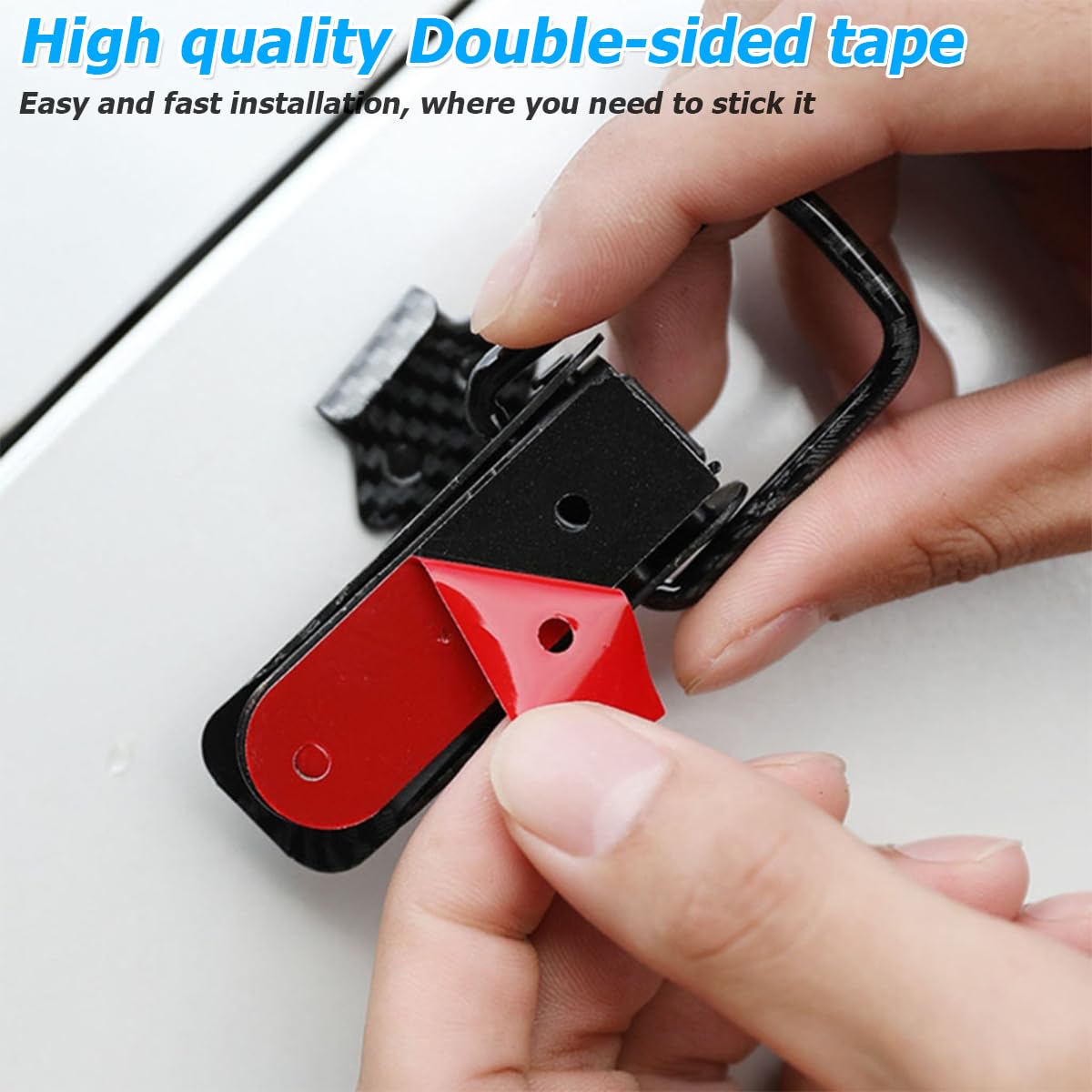 JNNJ Fermaglio per Paraurti Automatico, Clip Blocco Gancio Paraurti Auto, Sgancio Rapido Paraurti Portelloni, Automotive Universale Esterni Accessori Decorativi Veicolo Bagagliaio(Motivo Carbonio)