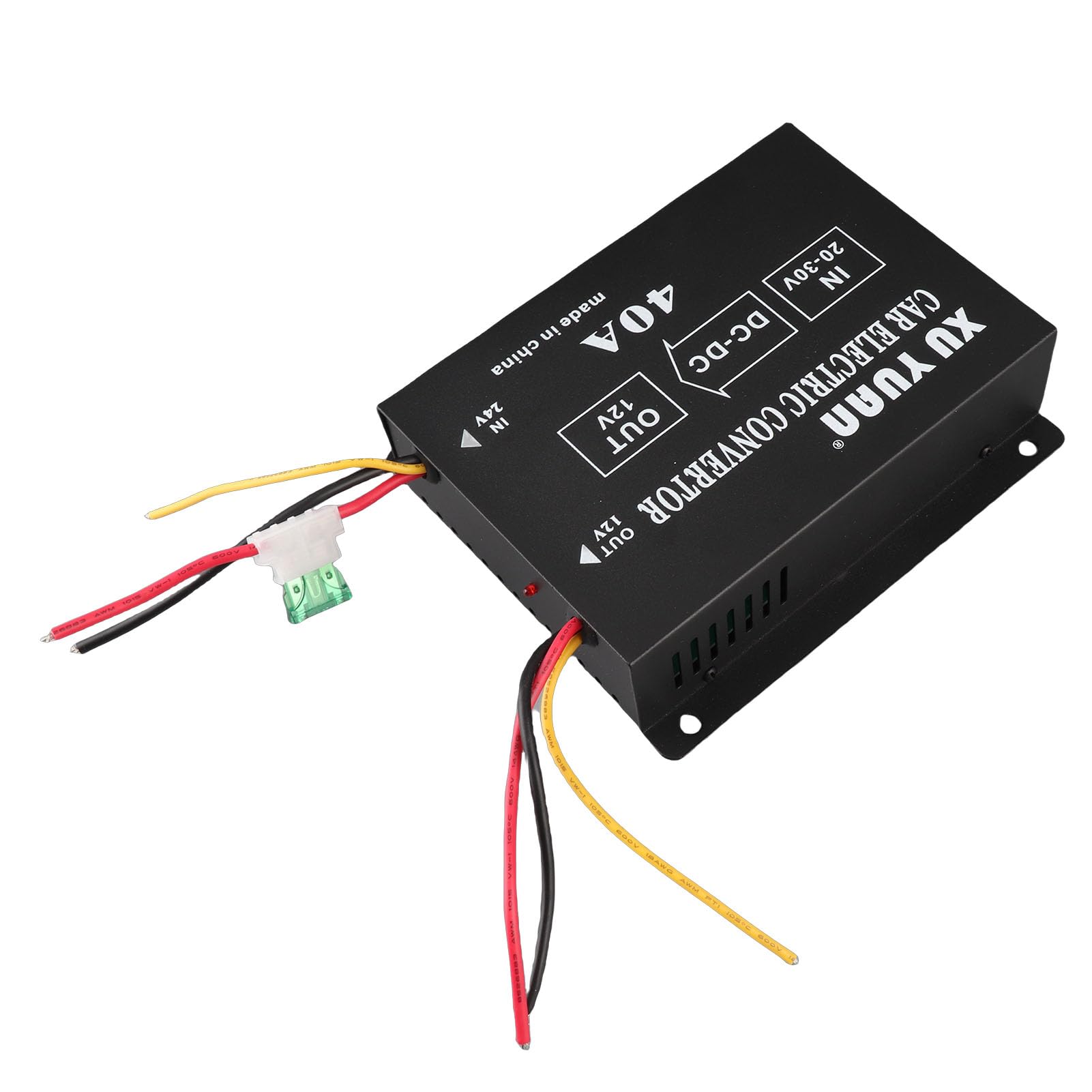 Convertidor de Corriente para Coche y Camión, 24V a 12V, Inversor Eléctrico, Transformador Reductor de Tensión, 40A, 480W