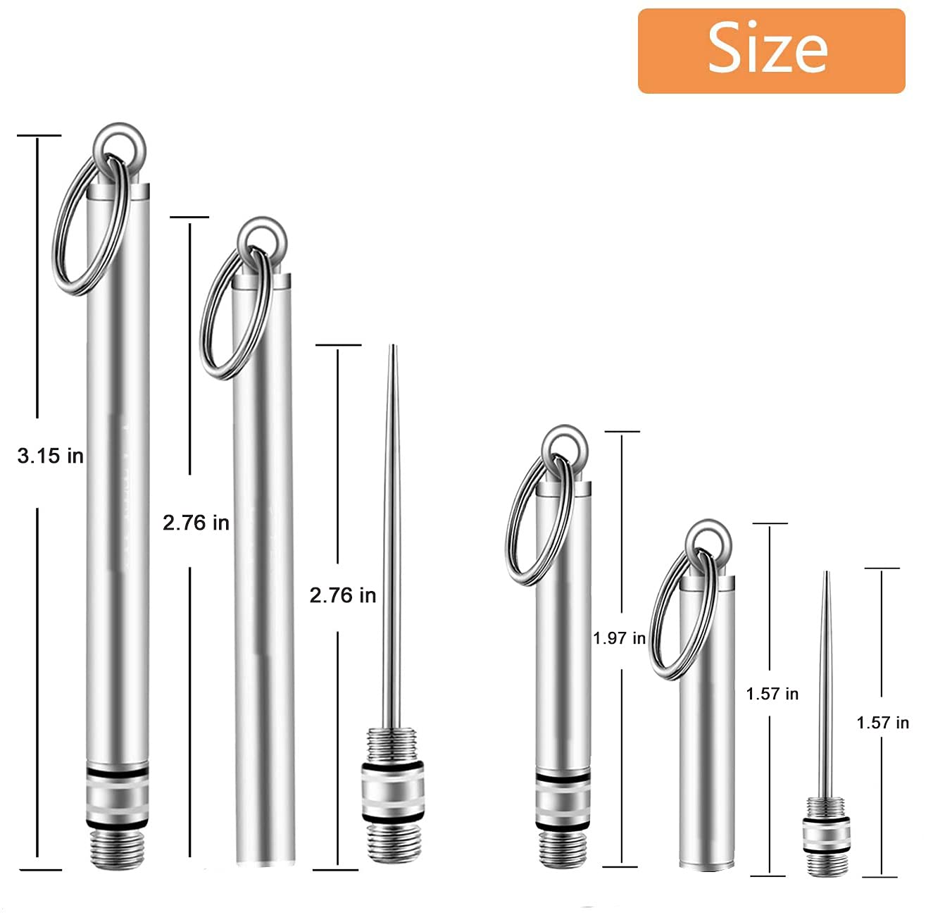 4 Pieces Reusable Titanium toothpicks with Protective Holder, Mini Metal toothpicks, Stainless Steel Portable Toothpick(Silver) - Image 2