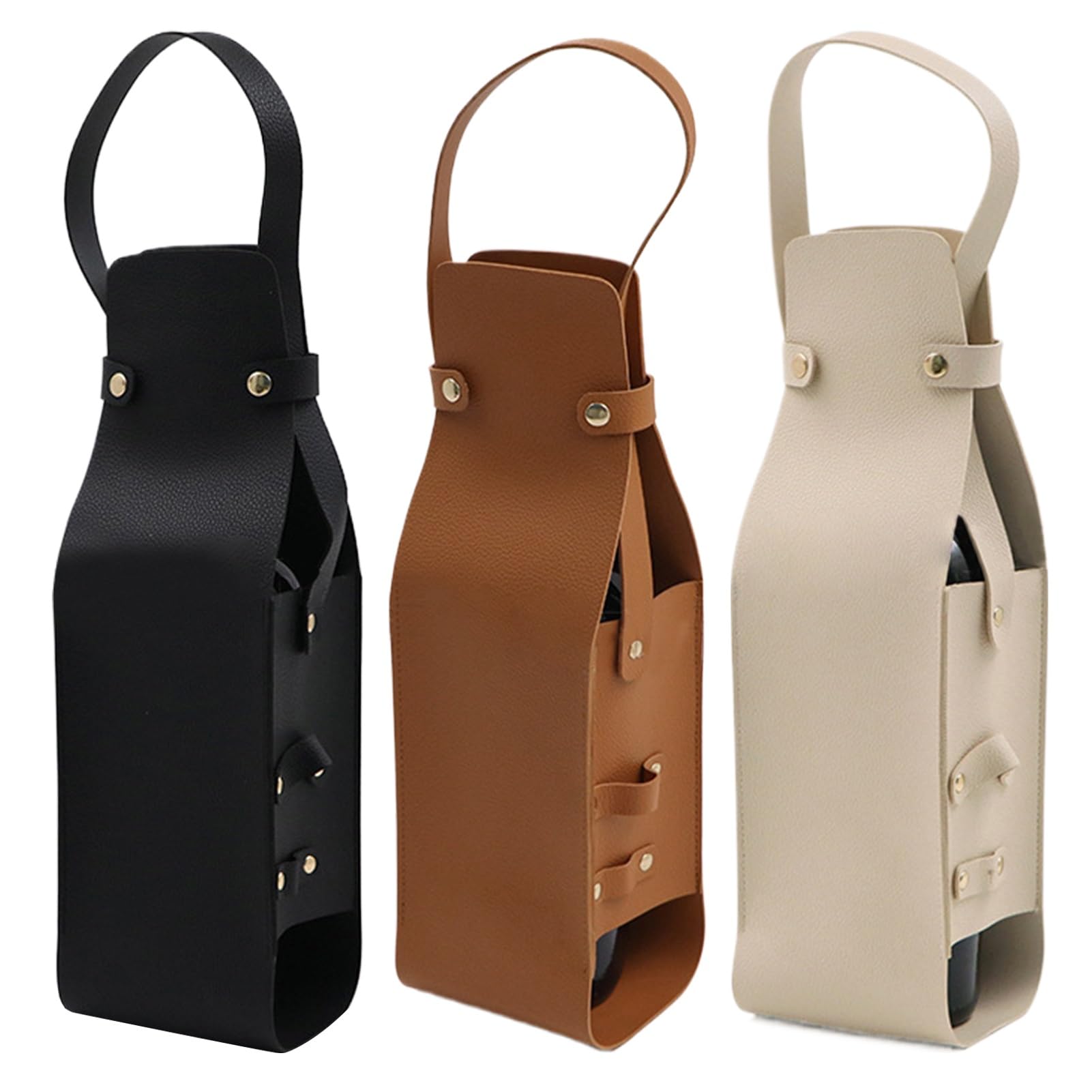 Weinbeutel PU Leather Wine Tote Carrier with Handle