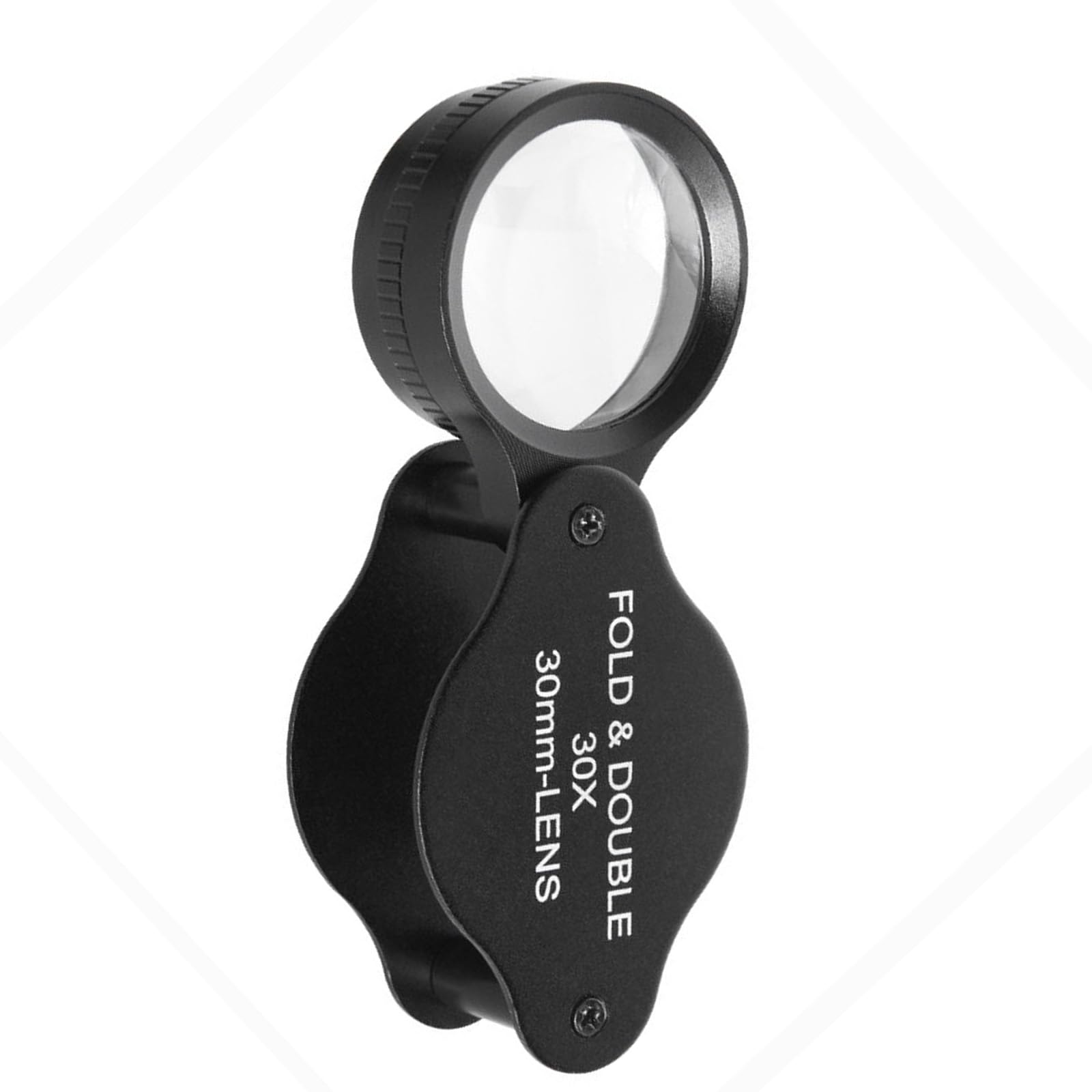 Foldable Magnifier Glass 30X Loupe Inspection Lens Handheld for Coin Jewelry Observation Foldable