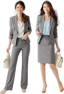 Amazon Co Jp グレー スーツ レディース 服 ファッション小物