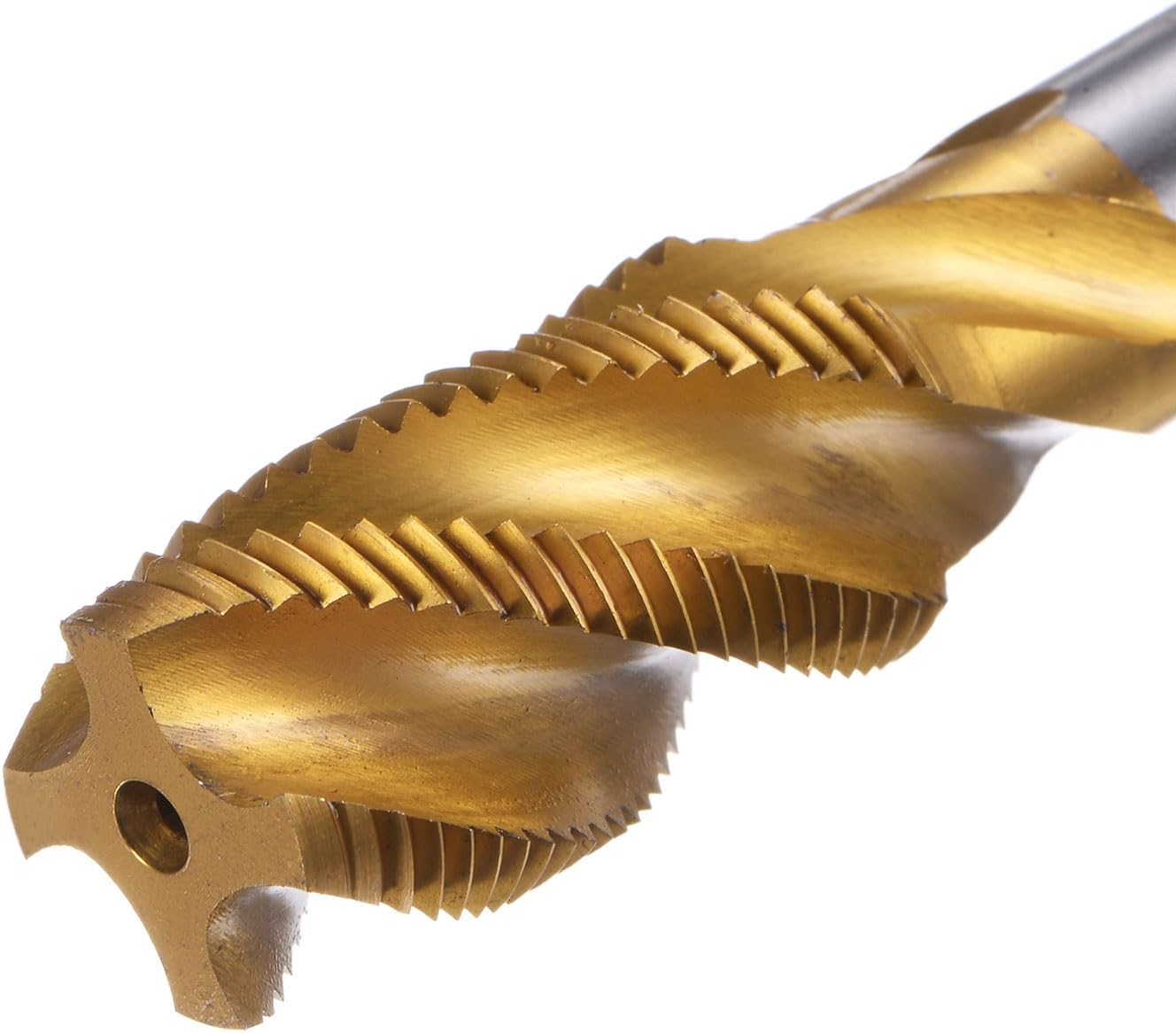 uxcell 2pcs Spiral Flute Thread Taps, Metric M18 x 1.5 H2 Screw Threading Tap, Titanium Coated M2 High Speed Steel Machine Tapping Tools for Machinist Repair