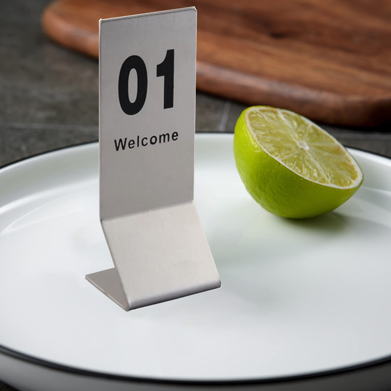 Tarjeta de Asiento de señal Digital Número 1-25/50, Ciclo de números de Mesa Utilizado, Carteles de Mesa de Acero Inoxidable, para Eventos de Fiesta en Interiores o Exteriores util