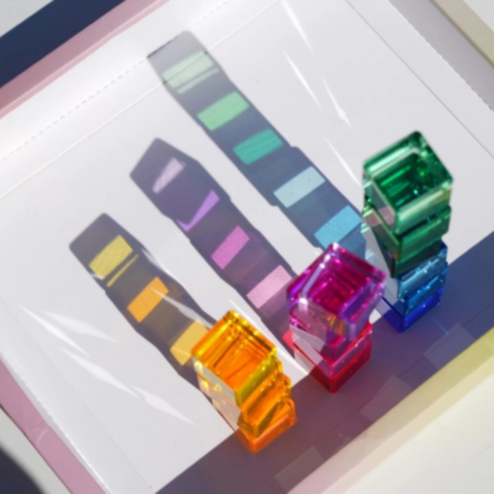 Acrilici con Vassoio Traslucido Gioco Sensoriale in Acrilico Trasparente Costruzioni per Bambini, Neonati, Scuola Prescolare, Style to 2
