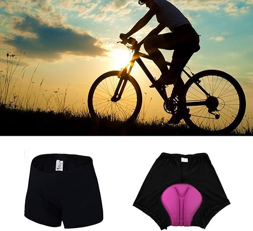 Miniatura 7 de Yxaomite Mujer 3D Acolchado Bicicleta Ropa Interior Pantalones Cortos Bicicleta MTB Ciclismo Liner Shorts Rosa, Rosado