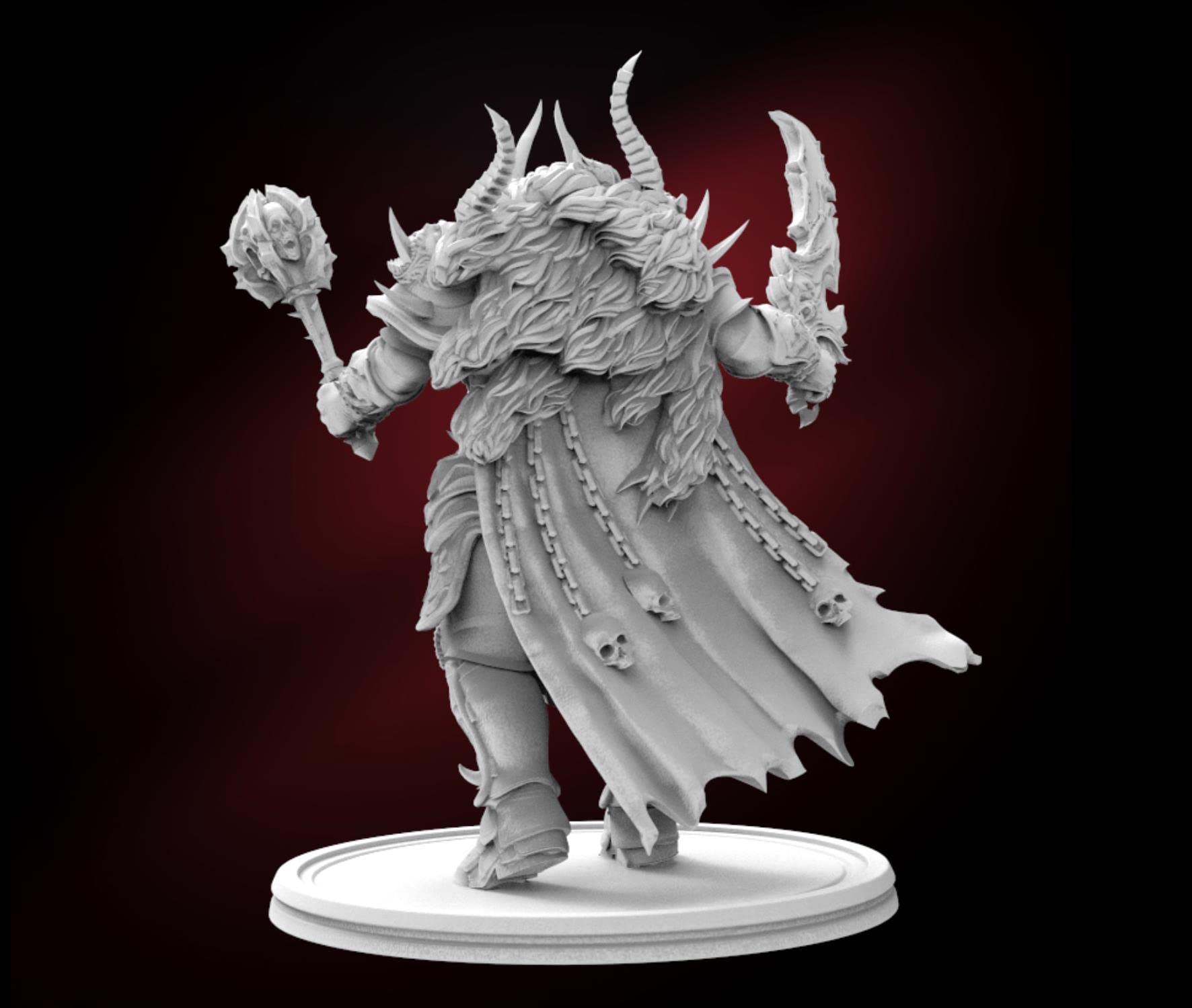 ZHANGJING 1/24 75mm 1/32 56mm Resin Model Kits Death Knight Unassembled Unpainted RA-135