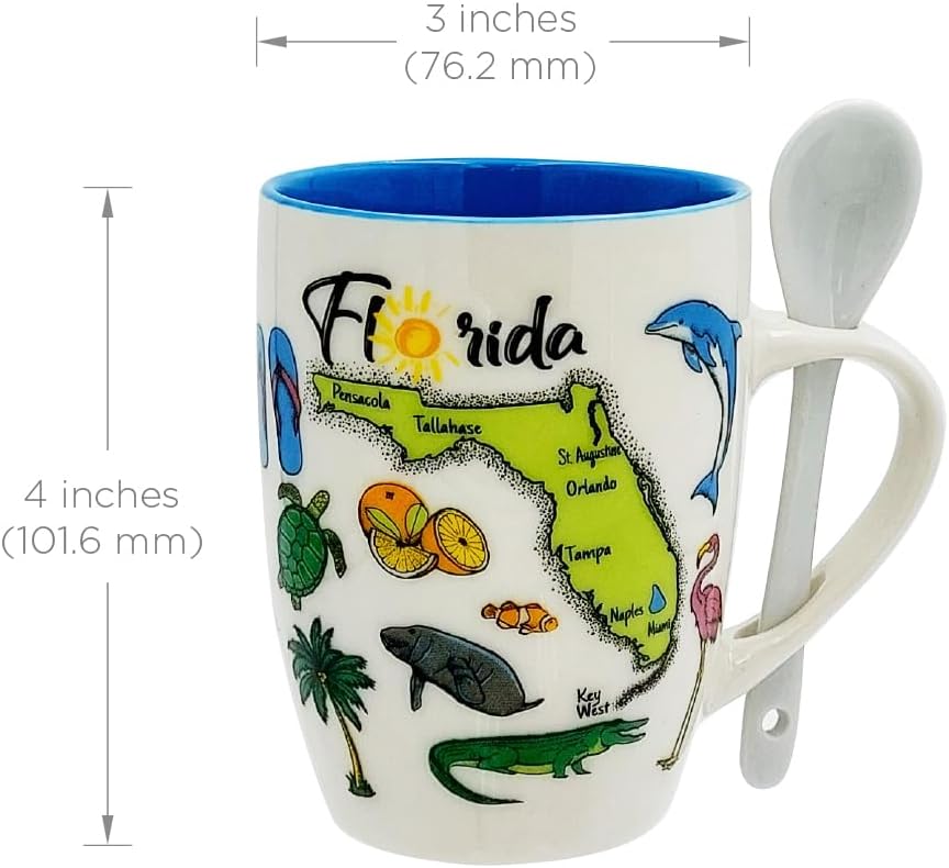 Rockin Gear Mug Florida Coffee Mugs 12 oz Combo Souvenirs Gifts, Fun Florida State Gift Mug for Mom Christmas Birthday and Him & Her, Unique Miami Orlando Gifts for Men & Women image 4