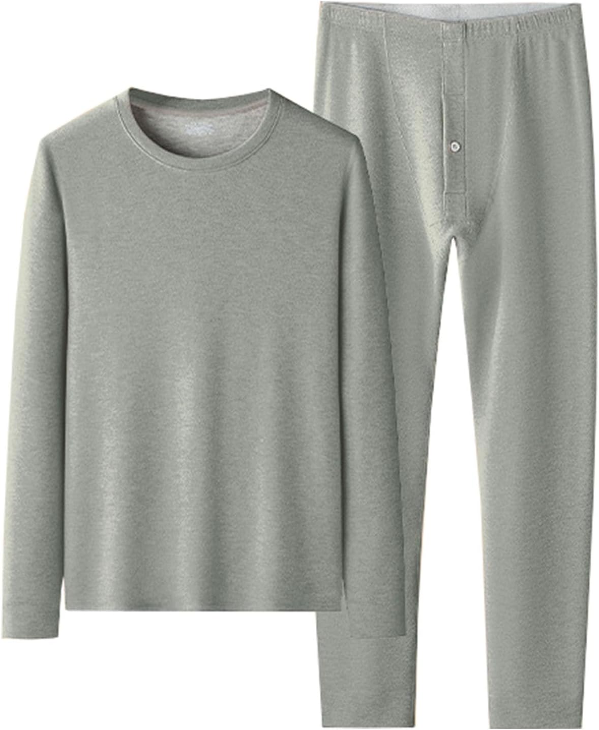 Men's Thermal Underwear Long Johns Set,Mulberry silk wool with Soft Warm Lining, Stretch Base Layer Set for Cold Weather