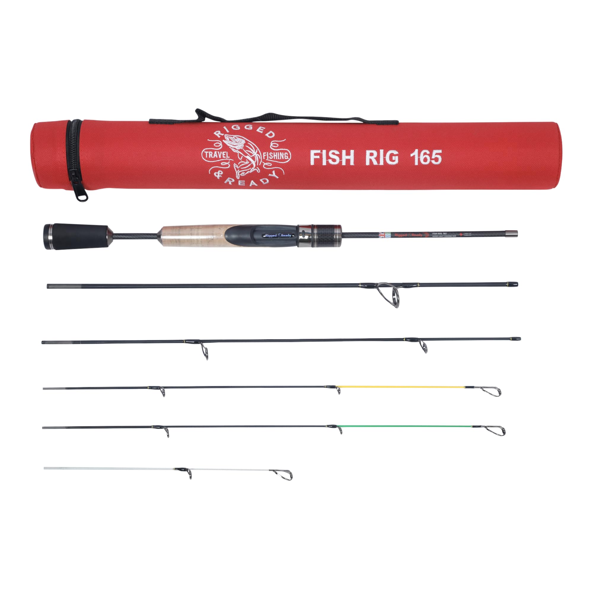 Fish Rig 165. Super lekka wędka + 3 końcówki. 165 cm 5'10.2 cm + 144 cm 4'22.9 cm Opcje wędkowania. 3 odlewane ciężary