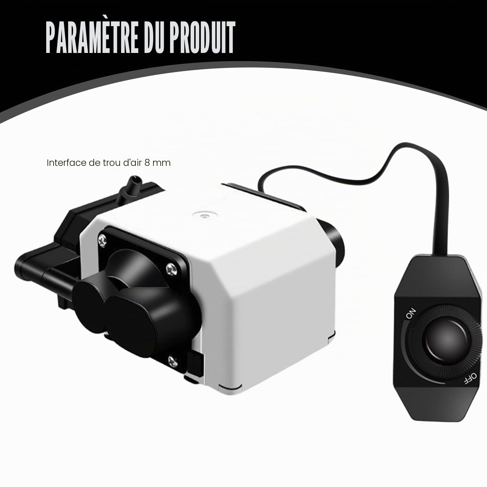 Pompe à air d'aquarium avec 6 sorties, aérateur de bassin réglable de 25 W, pompe à oxygène d'aquarium avec pierres à air, pompe à air silencieuse, puissante pompe à air d'aquarium 3300 l/h pour
