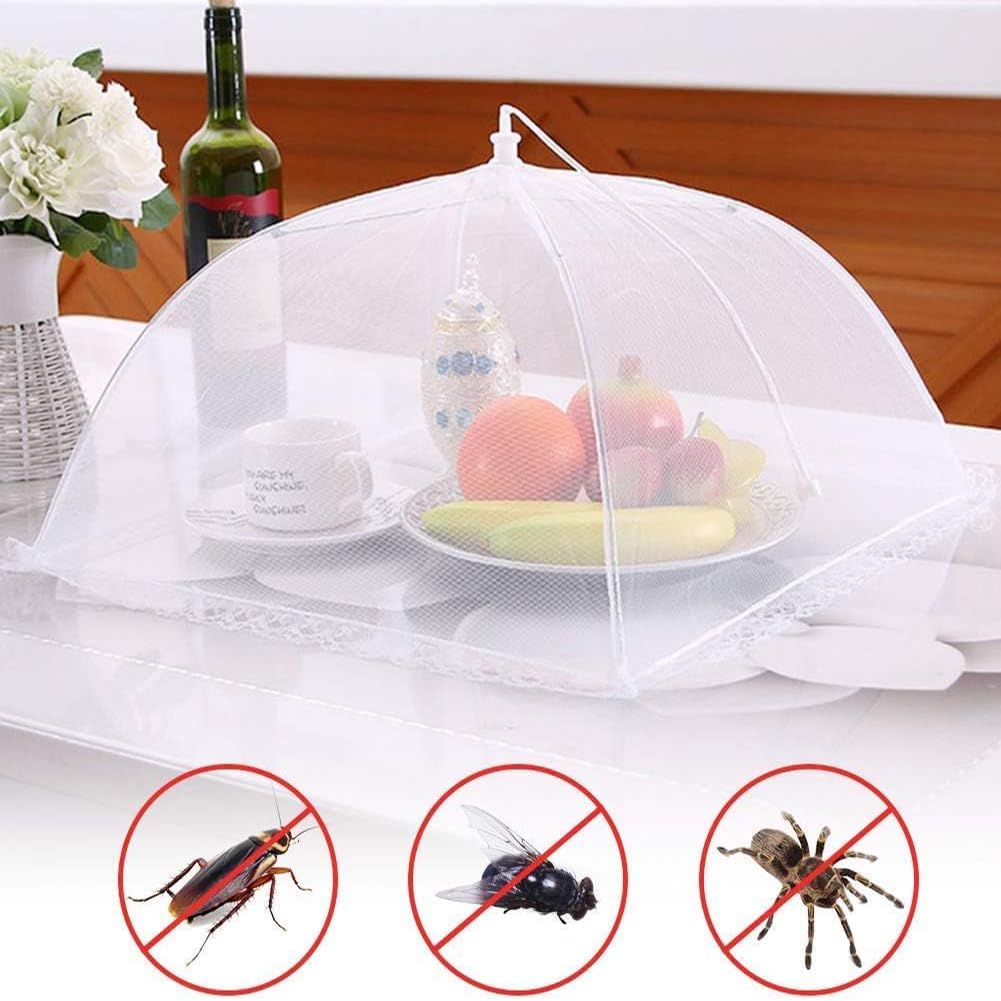 GKDARED 3 Pack 17-Inch Food Cover Tents – Pop-Up Mesh Umbrella Food Covers, Reusable And Collapsible Net Screen Protectors to Keep Out Flies, Bugs, Mosquitoes – Ideal for Outdoor Picnic, BBQ, Parties 1