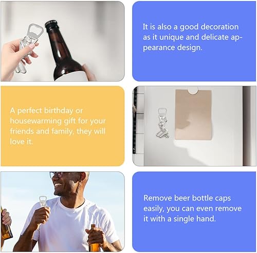 Miniatura 7 de Abrebotellas de cerveza, abridor de cerveza sexy con forma de dama con imán, herramienta de apertura de tapa de botella de vino de metal para