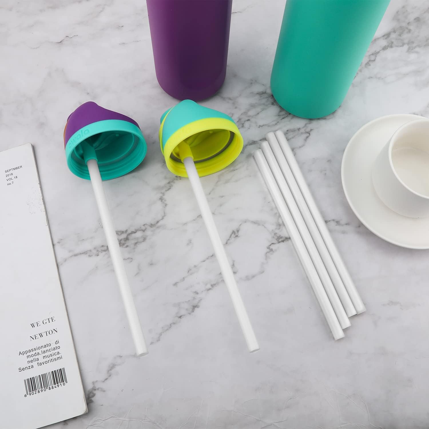 6PCS Replacement Straws for Owala Water Bottle 24 oz 32 oz Accessories