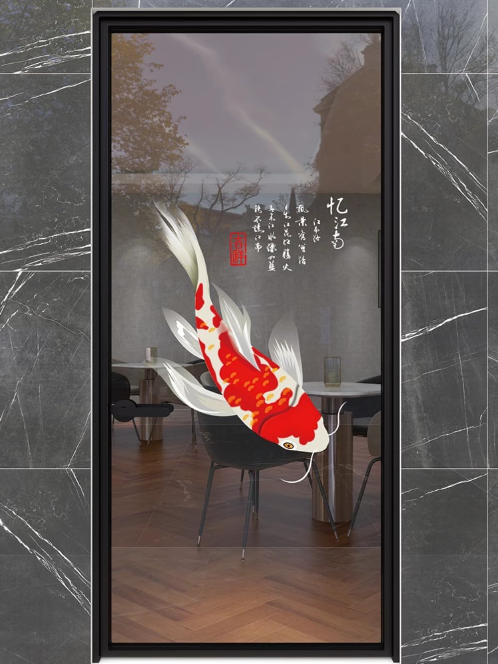 Glass Door Decorative Stickers Kitchen Festive Door Stickers