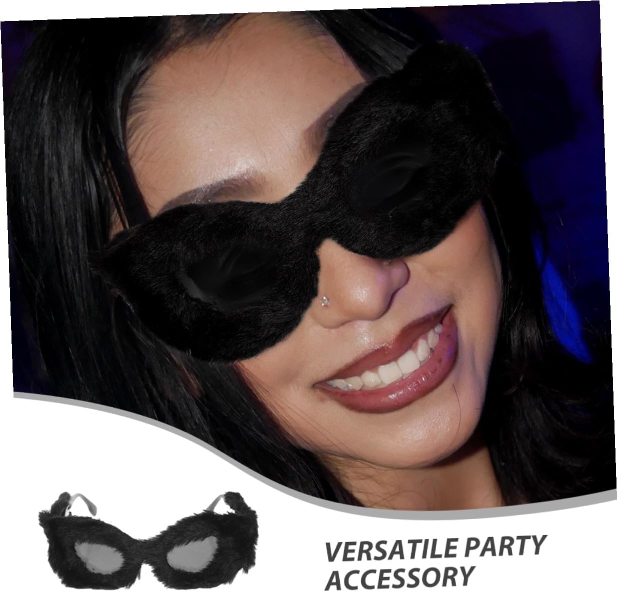 2pcs Women Plush Sunglasses Fuzzy Soft Novelty Party Eyewear for Adults Birthday Masquerade Cosplay Accessories