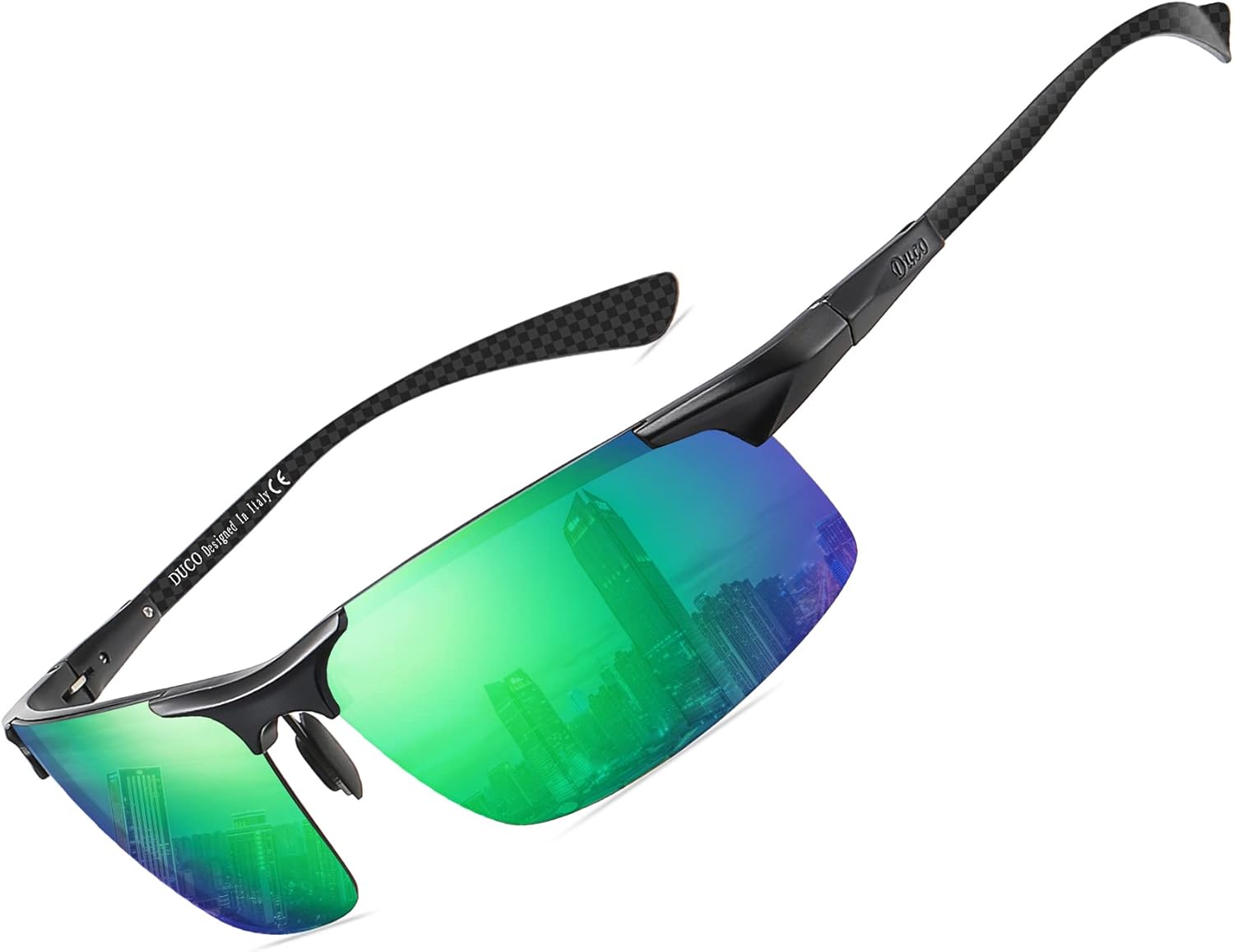 DUCO Mens Sunglasses Polarized Sports Fishing Running Driving Carbon Fiber Sunglasses for Men UV400 Protection DC8277