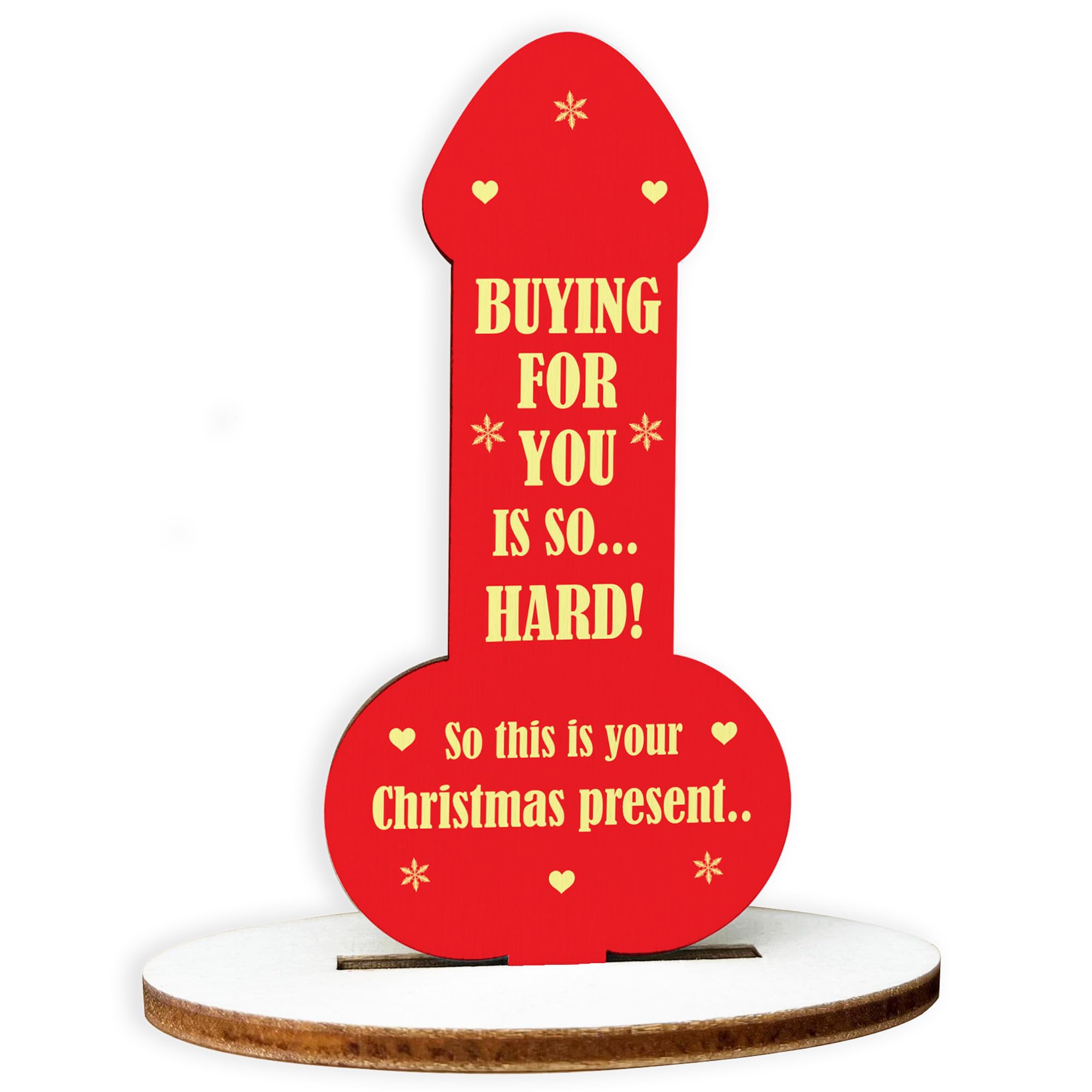 Red Ocean FUNNY RUDE Gift For Him Her Christmas Mum Dad Brother Sister Gifts Wood Plaque Novelty Gift For Christmas Keepsake