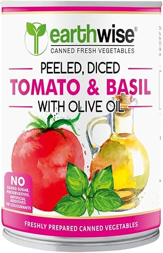 Earthwise Diced Tomato and Basil with Olive Oil 400 g