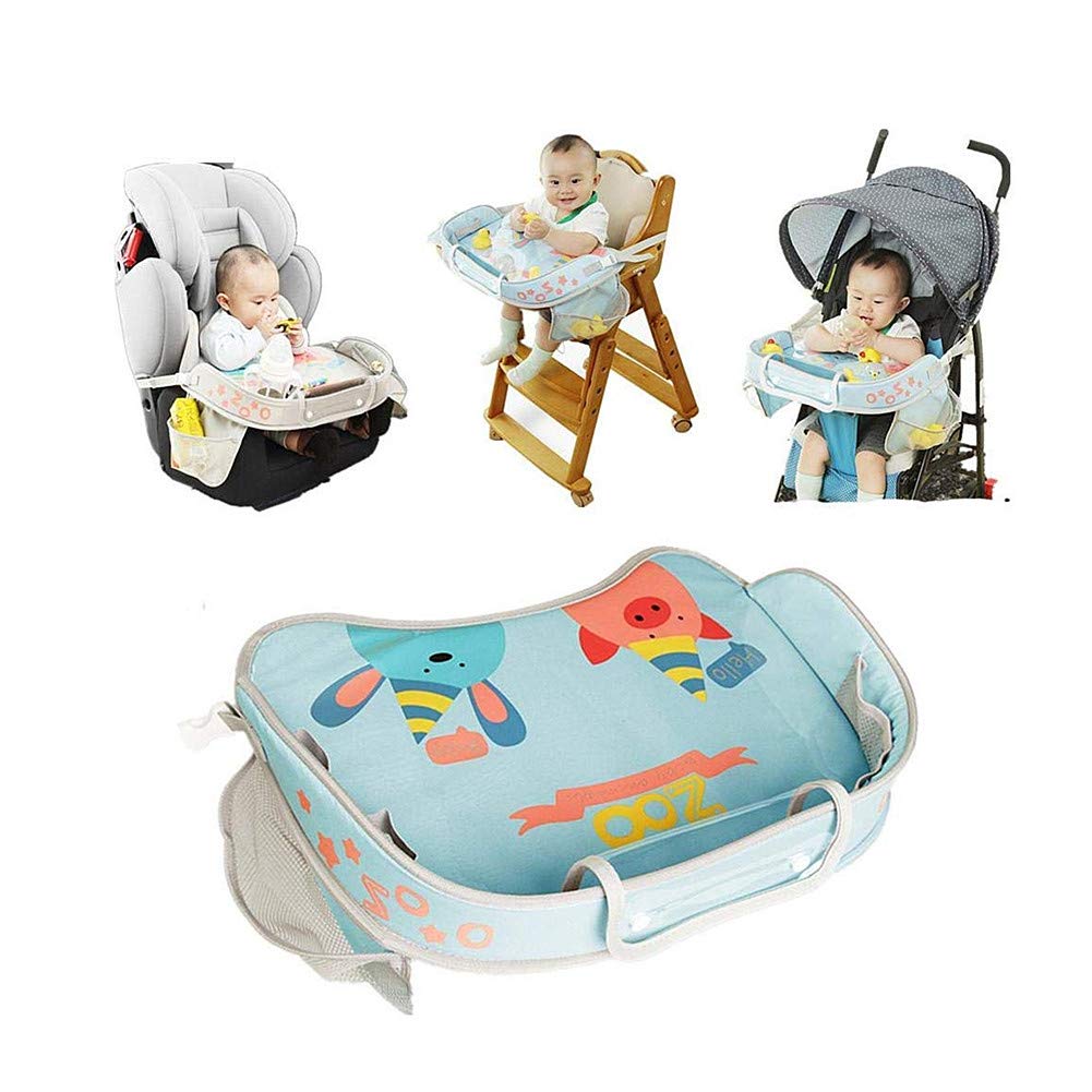 Tavolino Auto Per Bambini Sunfauo - Vassoio Da Viaggio Per Seggiolino Con Organizzatore - Foto 9
