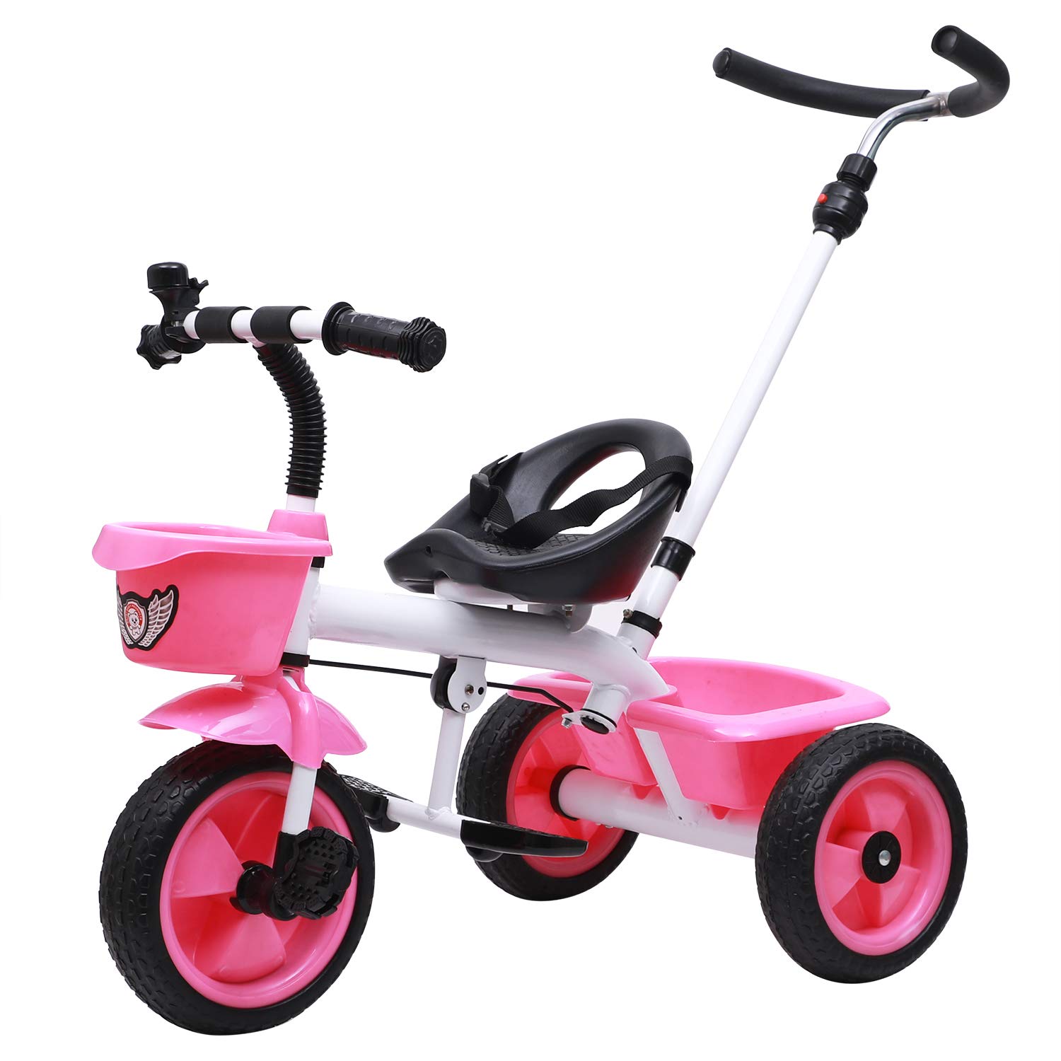 JoyRide Metal Tricycle with Parent Push Handle ( Pink) Amazon.in