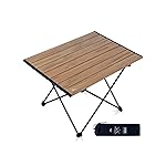 iClimb Ultralight Compact Camping Folding Table with Carry Bag (Nature - L)