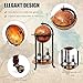 GOFLAME Wood Globe Wine Bar Stand, 16th Century Italian Rack Liquor Bottle Shelf, Replica Globe Bar Cabinet w/Wheels, Freestanding Globe Bar Cart for Wine Spirits Beverage Stemware, Brown