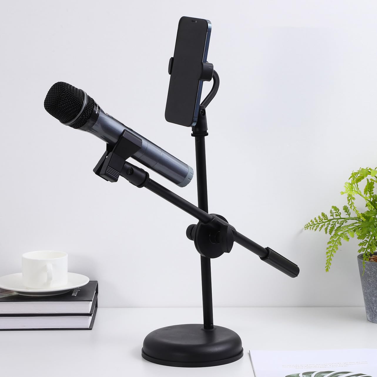 ibasenice Teleskopowy Statyw Stołowy Do Mikrofonu 1 Zestaw Statywu Do Mikrofonu Biurkowego Odłączany Mikrofon Do Nagrywania Podcastów