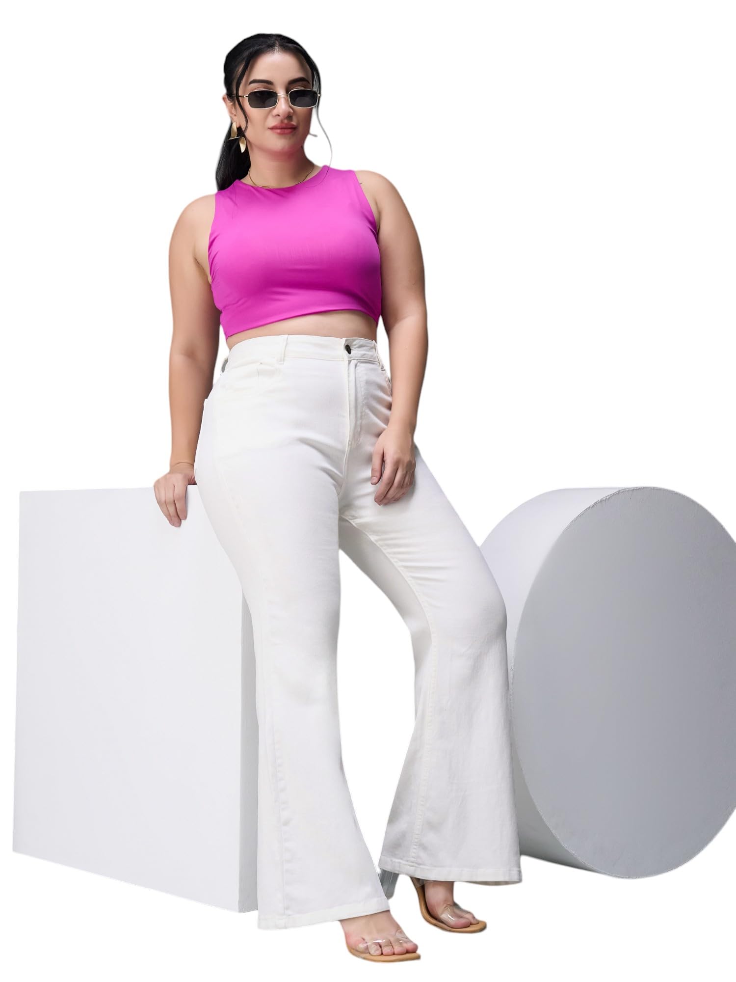 miss chase a+ Women's Bootcut High Rise Regular Denim (Plus Size) Jeans-picture-45