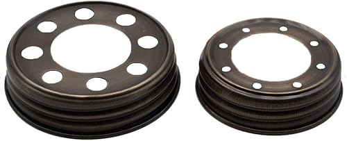 Miniatura 3 de Mason Jar Lifestyle - Tapas de iluminación de bronce aceitado para frascos de conservas de masón, bola y lata (paquete de 3, boca ancha)