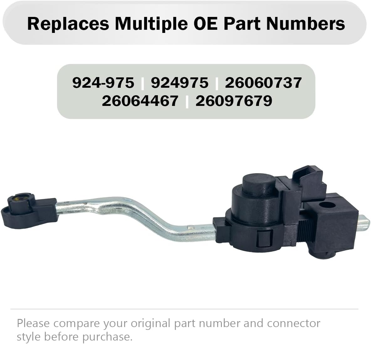 924-975 Shift Interlock Solenoid, Replaces 26060737 26064467 26097679, Compatible with Select Chevy GMC Vehicles, Verify Original Part Number, Connector, and Shape Before Purchase