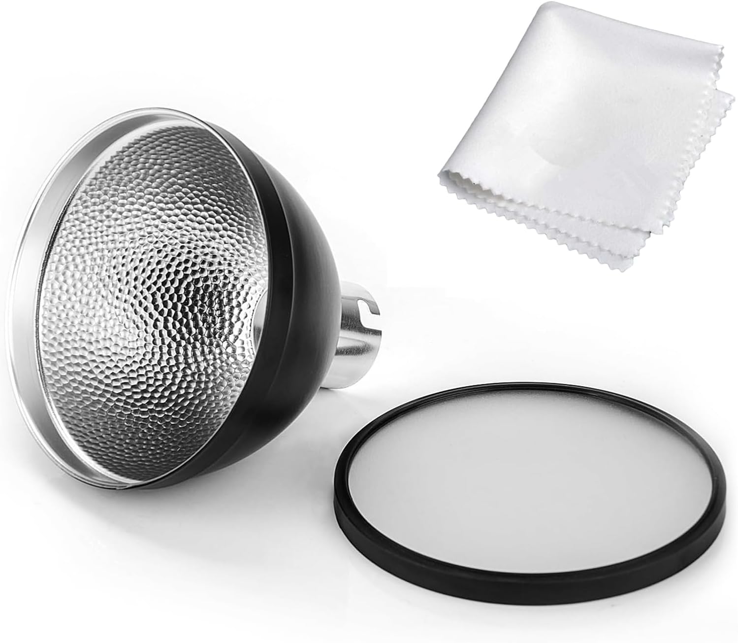 Godox AD-S2 Standard Reflector with Soft Diffuser and PERGEAR Cleaning Cloth for Godox AD200 AD180 AD360 AD360II Flashes